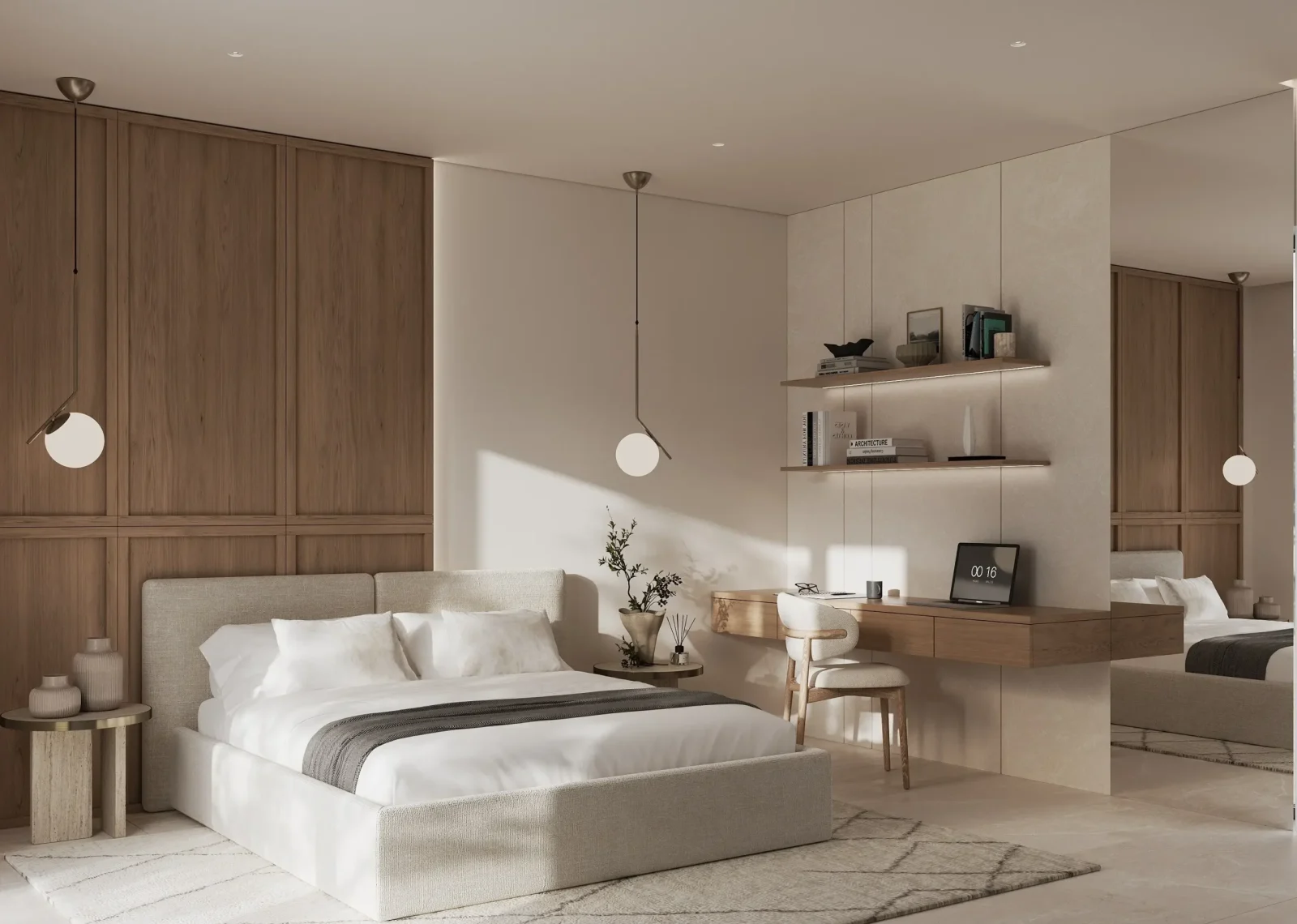 Bathroom design with textures