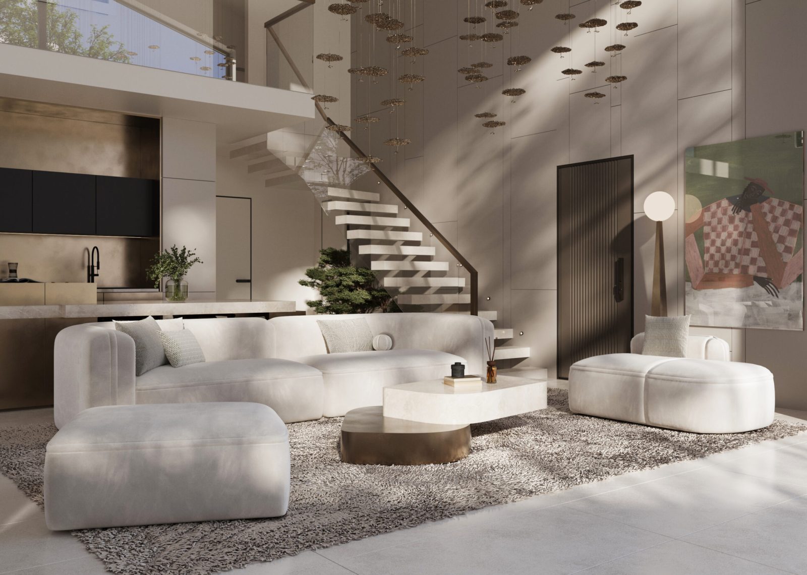 Luxury Double Height modern Living Room